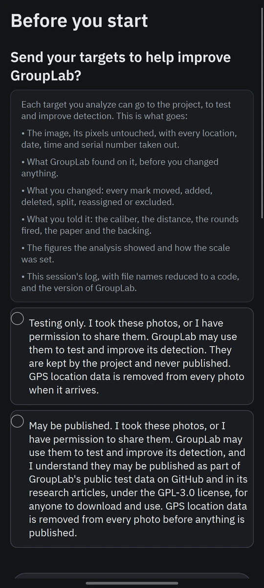 The first run in GroupLab on a phone