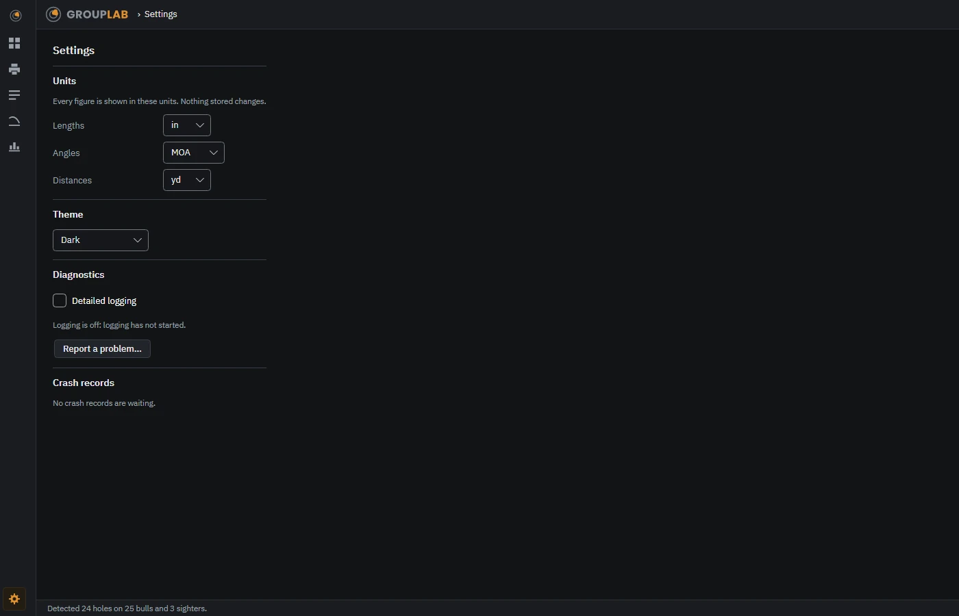 The settings