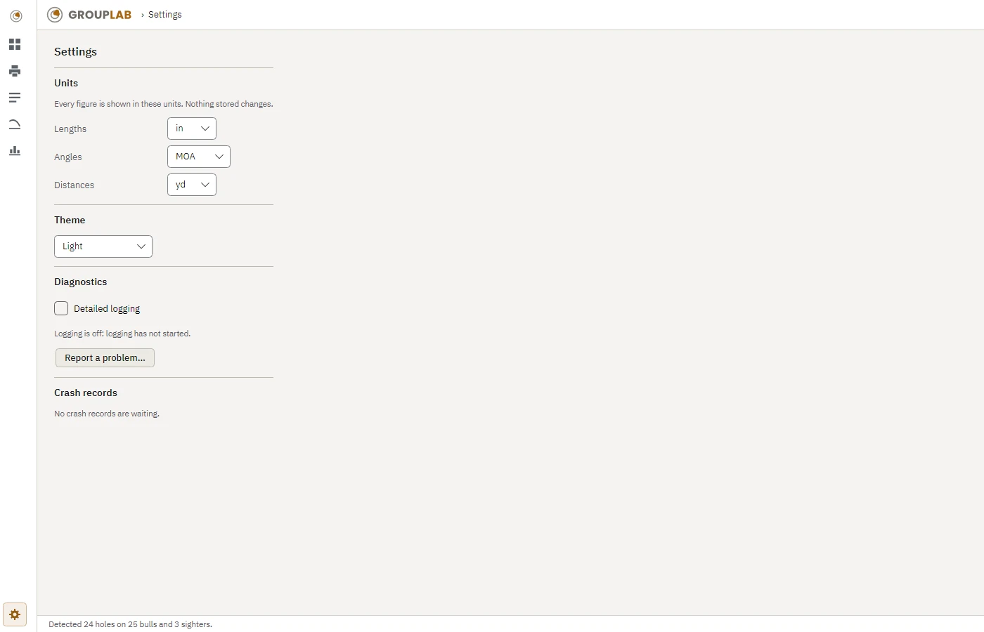 The settings